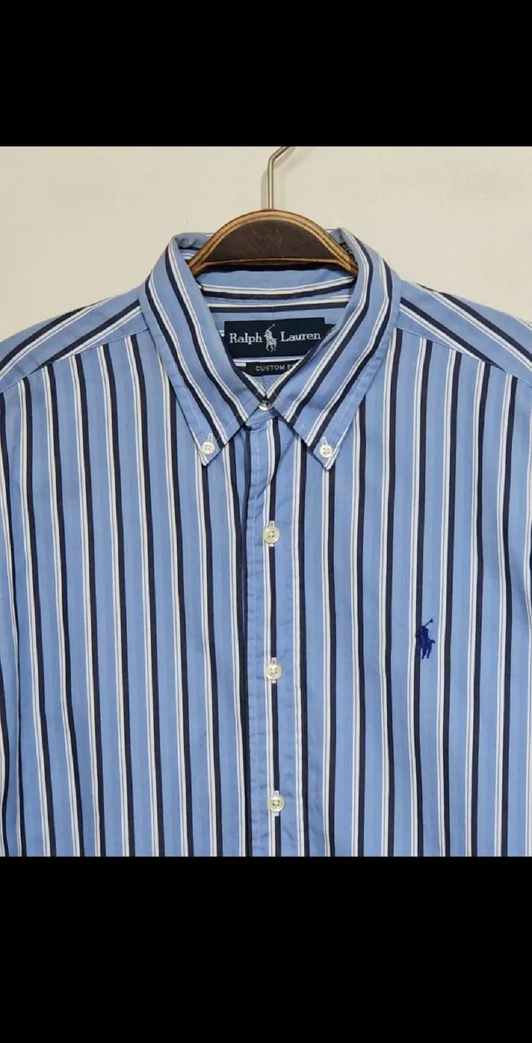 (L) 랄프로렌 폴로 셔츠 스트라이프 로고 남방 캐주얼  상품이미지2