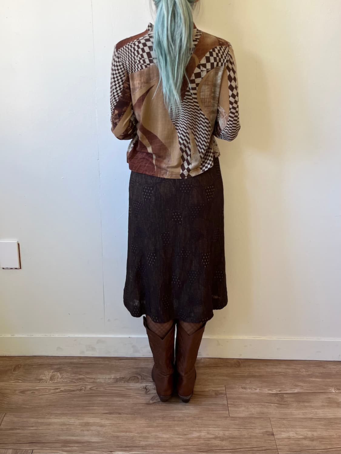 Nuvel.Ive 패턴 롱스커트 상품이미지9