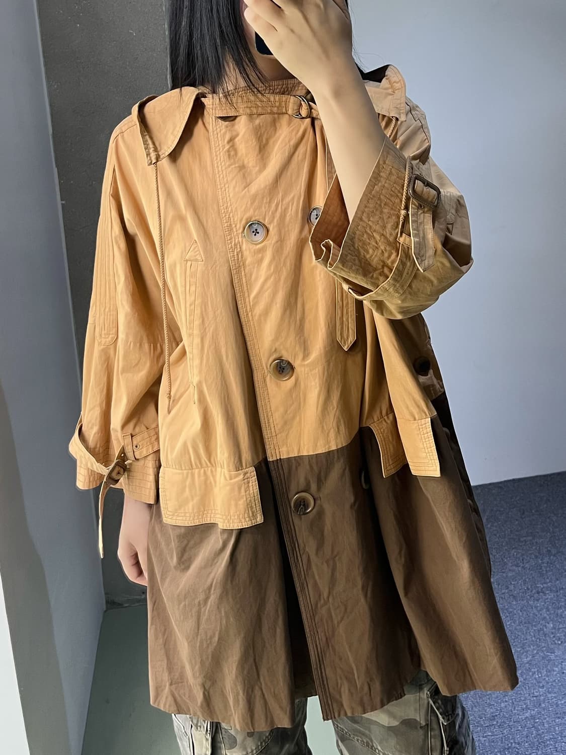 츠모리 치사토 트렌치 후드 파카 상품이미지2