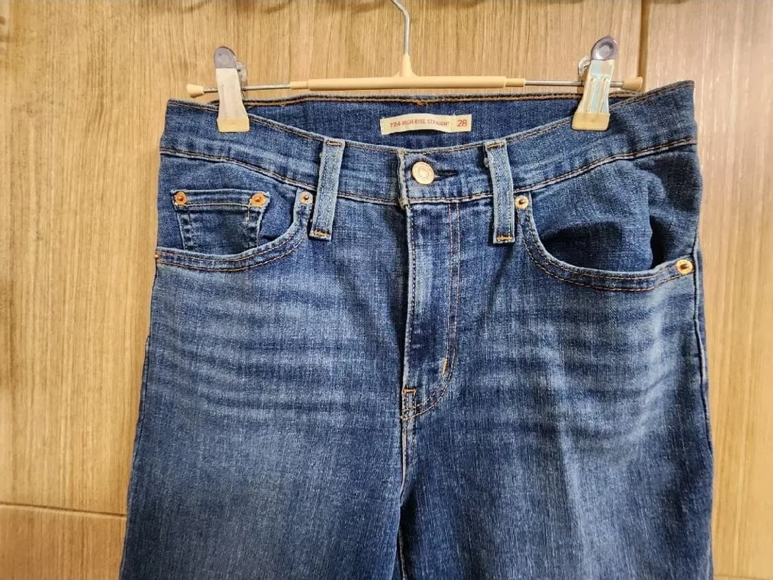 (28)여성 리바이스 724 하이라이즈 스트레이트 진 데님 팬츠 상품이미지3