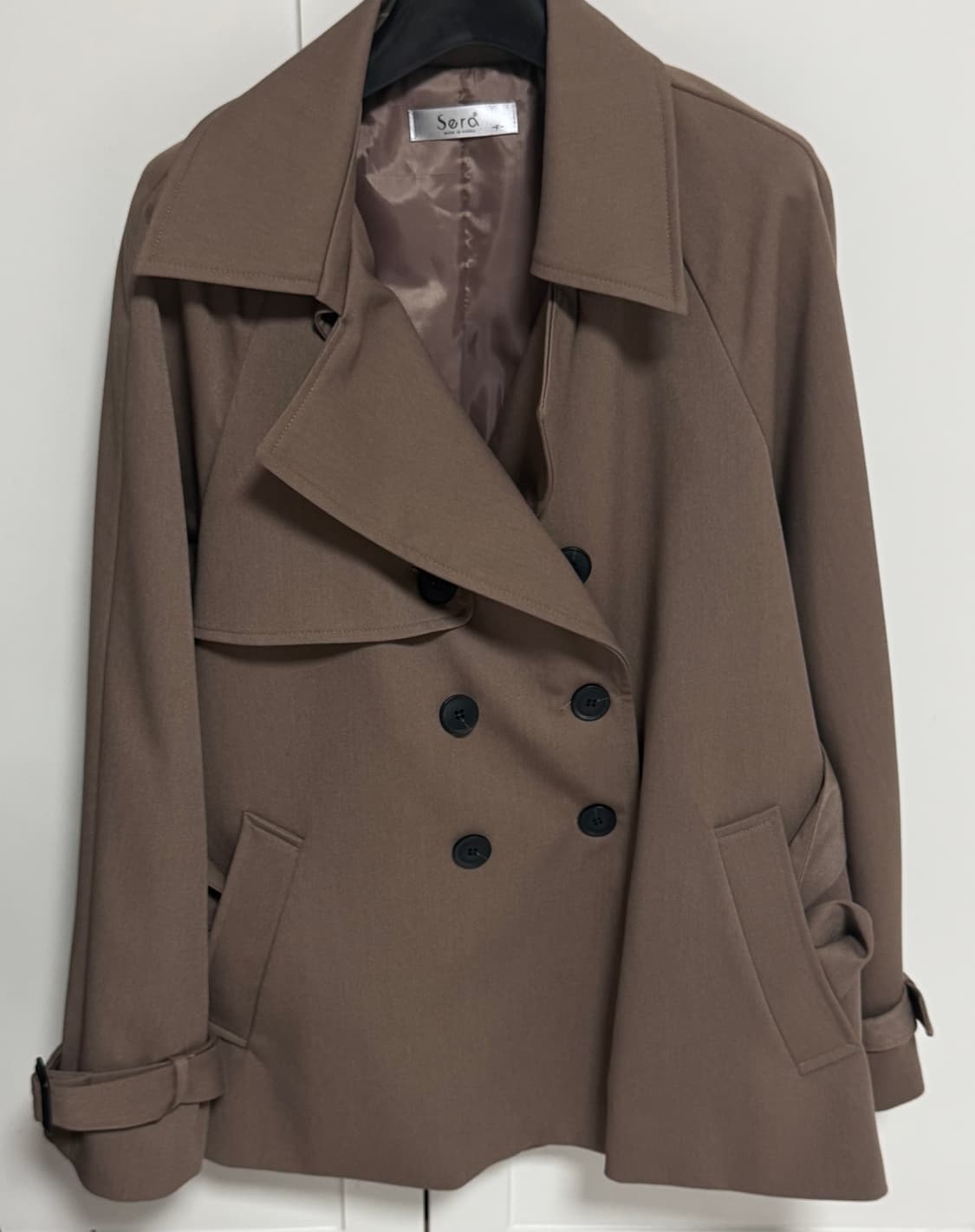 어텀커킨 코코아 숏트렌치코트 상품이미지1