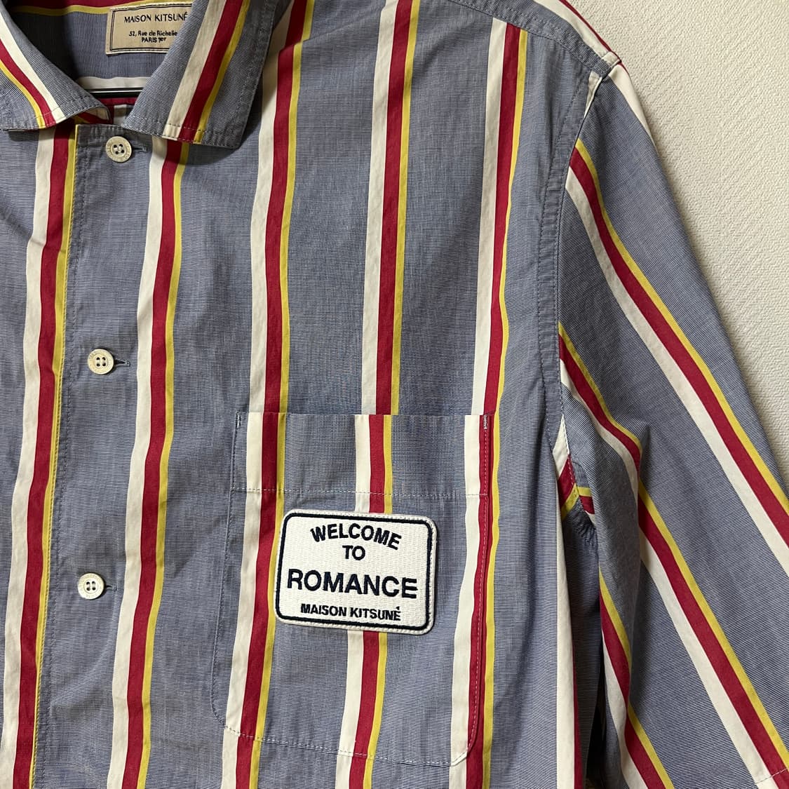 메종키츠네 스트라이프 반팔 셔츠 42 상품이미지2