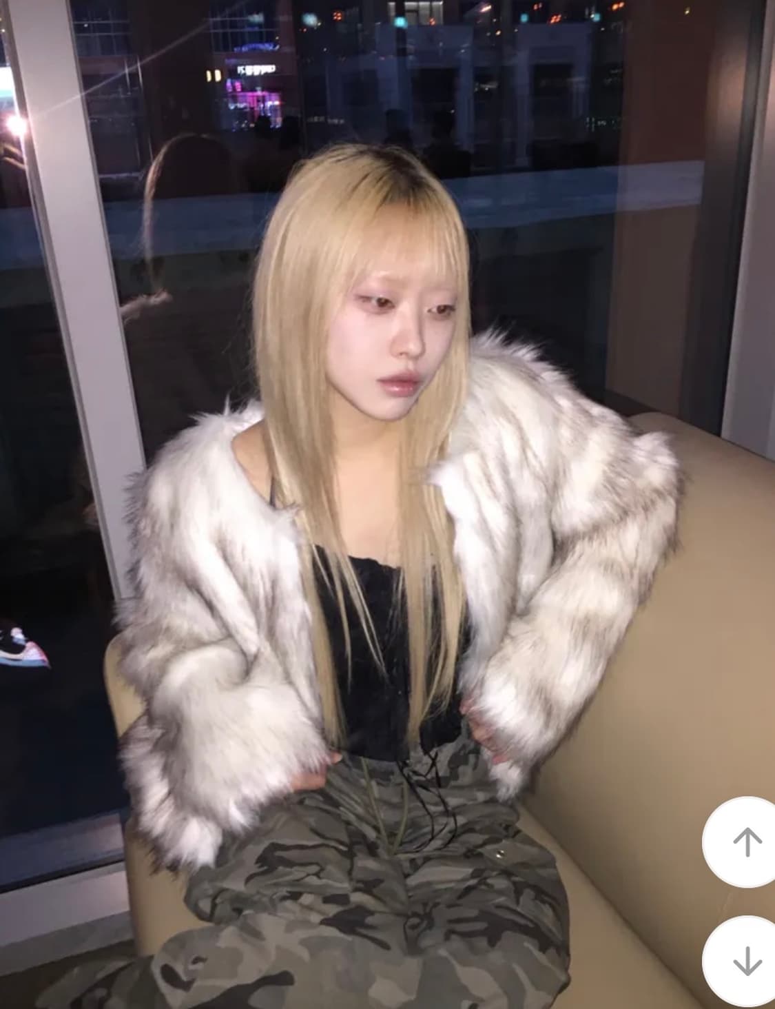 화이트 보세 퍼자켓 상품이미지1