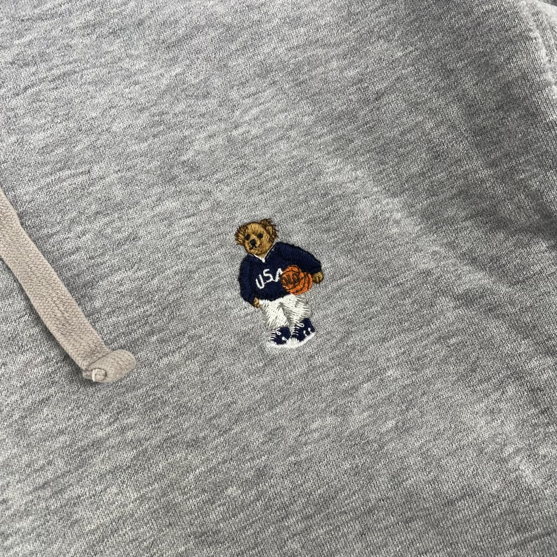 폴로 랄프로렌 베어 자수 후드집업 그레이 상품이미지3