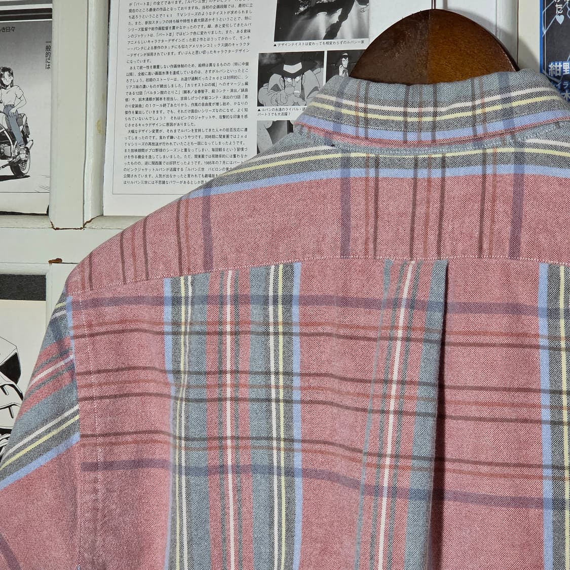 폴로 핑크 스카이블루 타탄체크 셔츠 상품이미지6