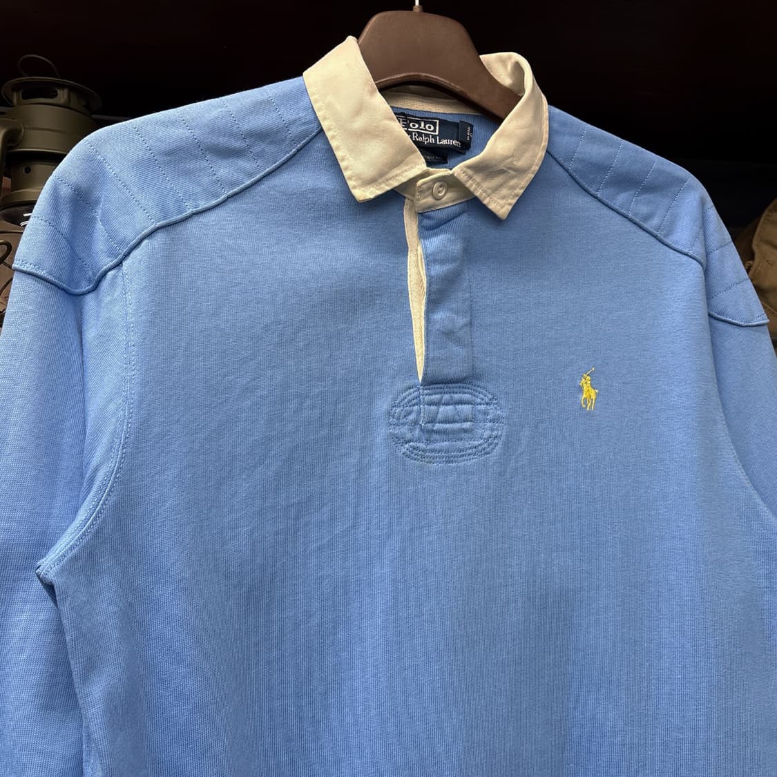 90s 폴로 랄프로렌 클래식 롱슬리브 럭비셔츠 스카이블루 N808 상품이미지3