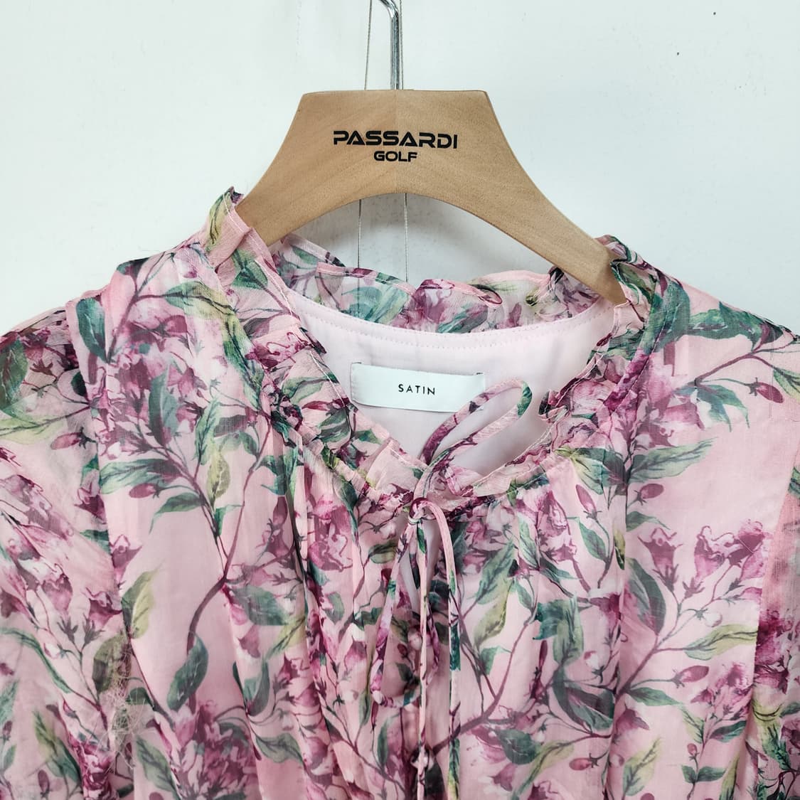 샤틴 플라워 쉬폰 롱 원피스 상품이미지2