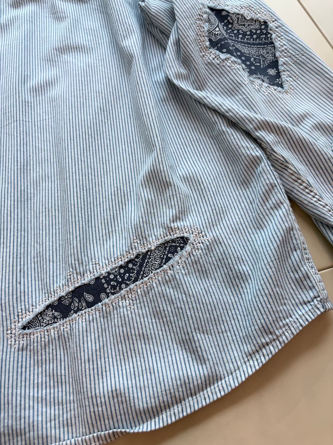 피어스 히코리 반다나 옥스포드 셔츠 M(105) 상품이미지7