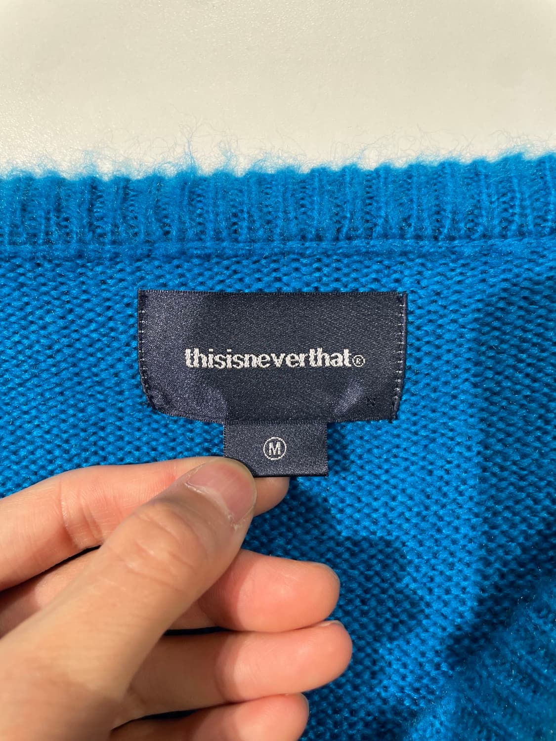 디스이즈네버댓 사파이어 아가일 아크릴 가디건 상품이미지7