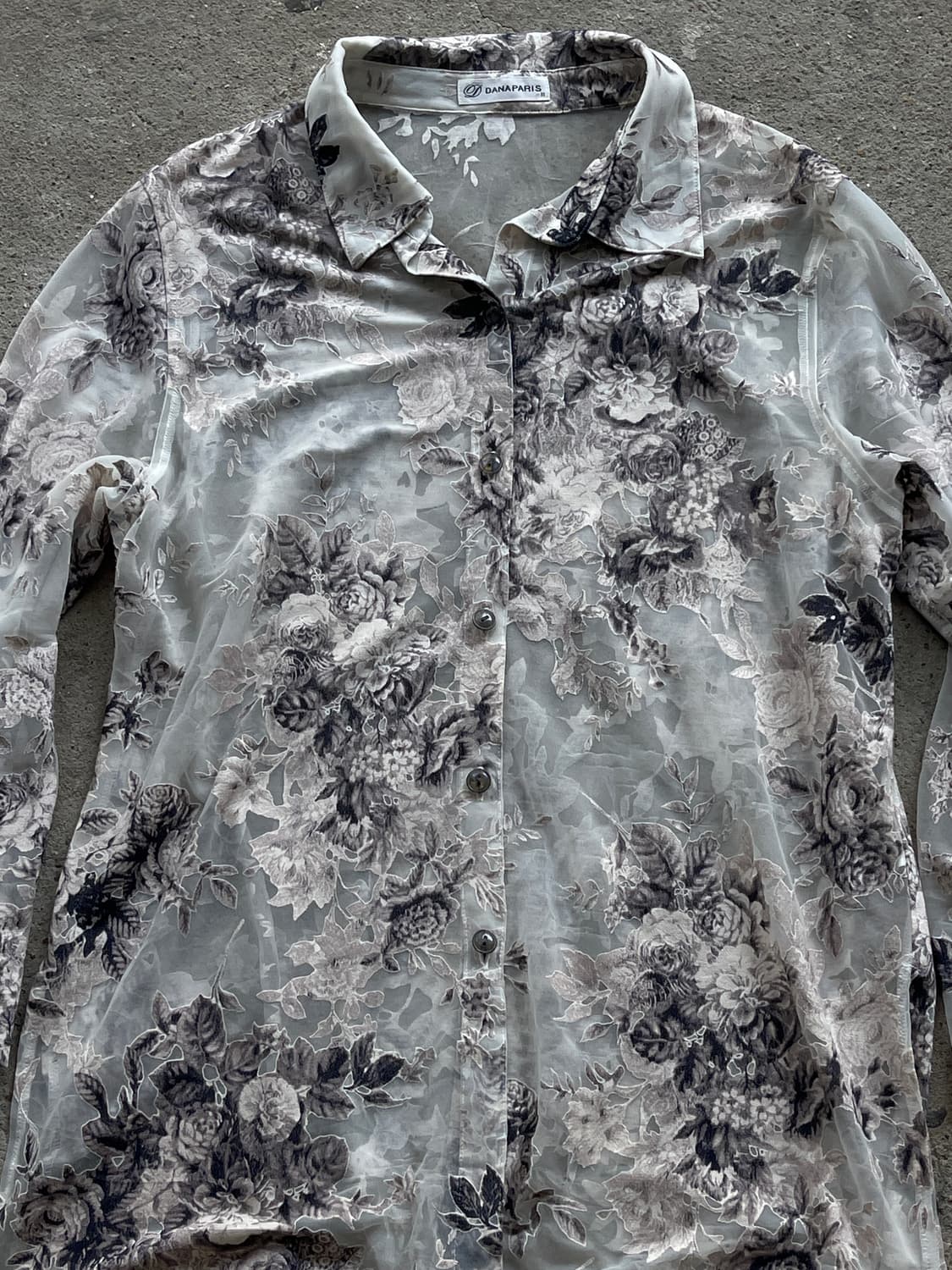 dark rose see through shirts 상품이미지3