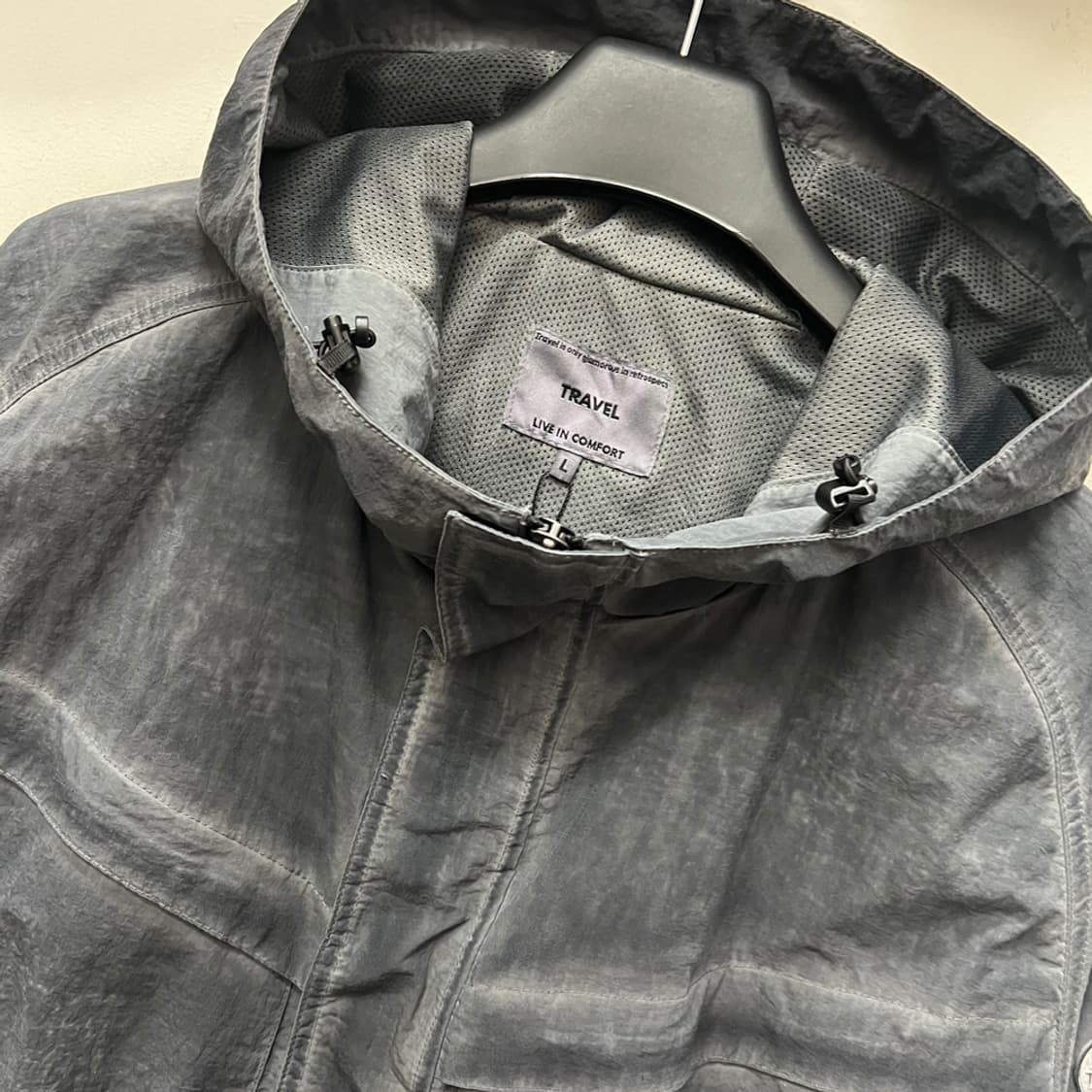 트래블 워시드 피그먼트 바람막이 자켓 L 상품이미지3