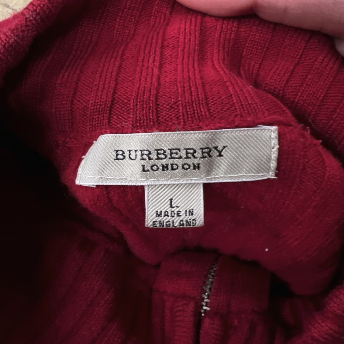 버버리 와인 니트 집업  상품이미지5