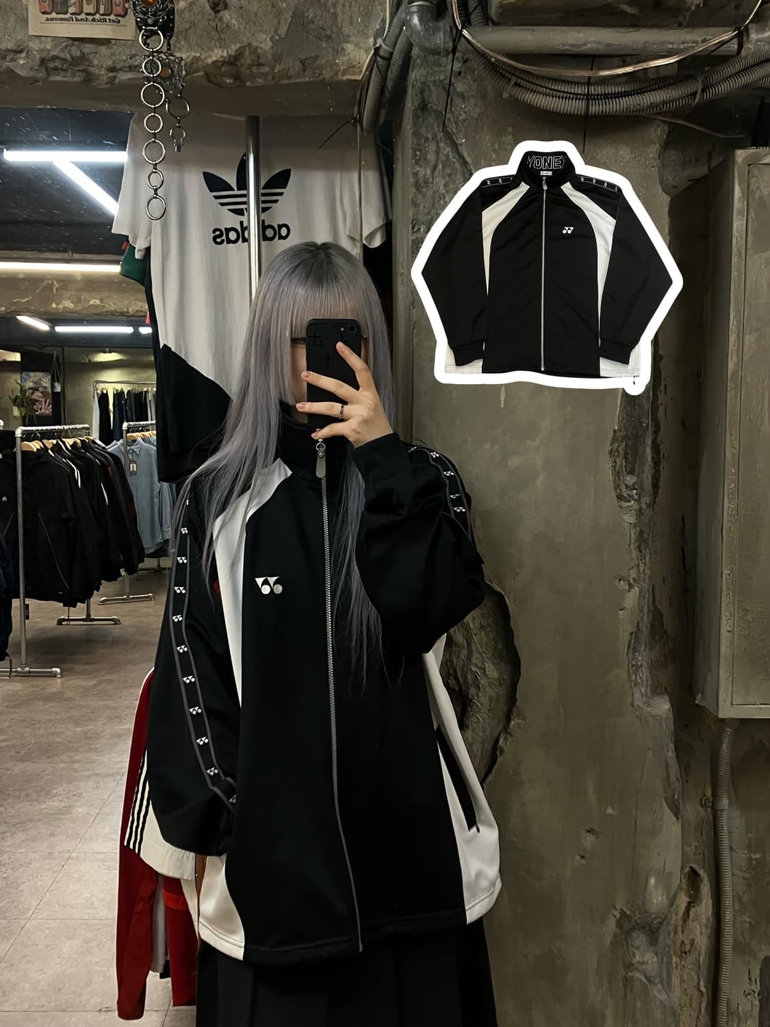 요넥스 오버핏 트랙탑 져지 블랙 XL  #csz2502 상품이미지1