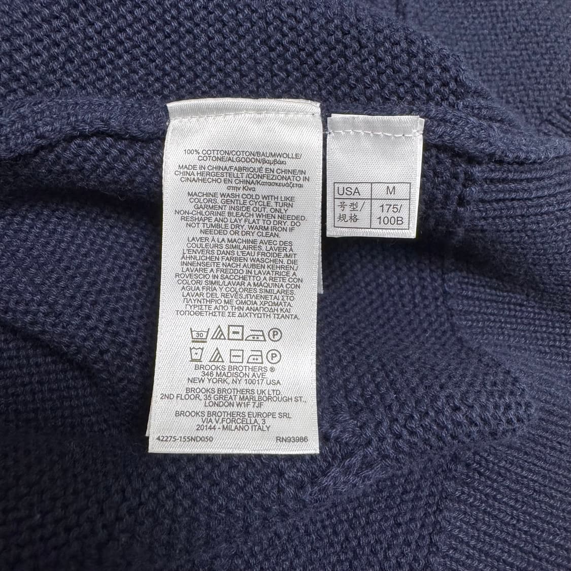 브룩스 브라더스 앵커 자수 크루넥 스웨터 M 상품이미지5