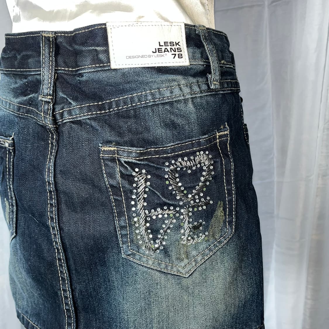 y2k 펑크 큐빅 청치마  상품이미지4