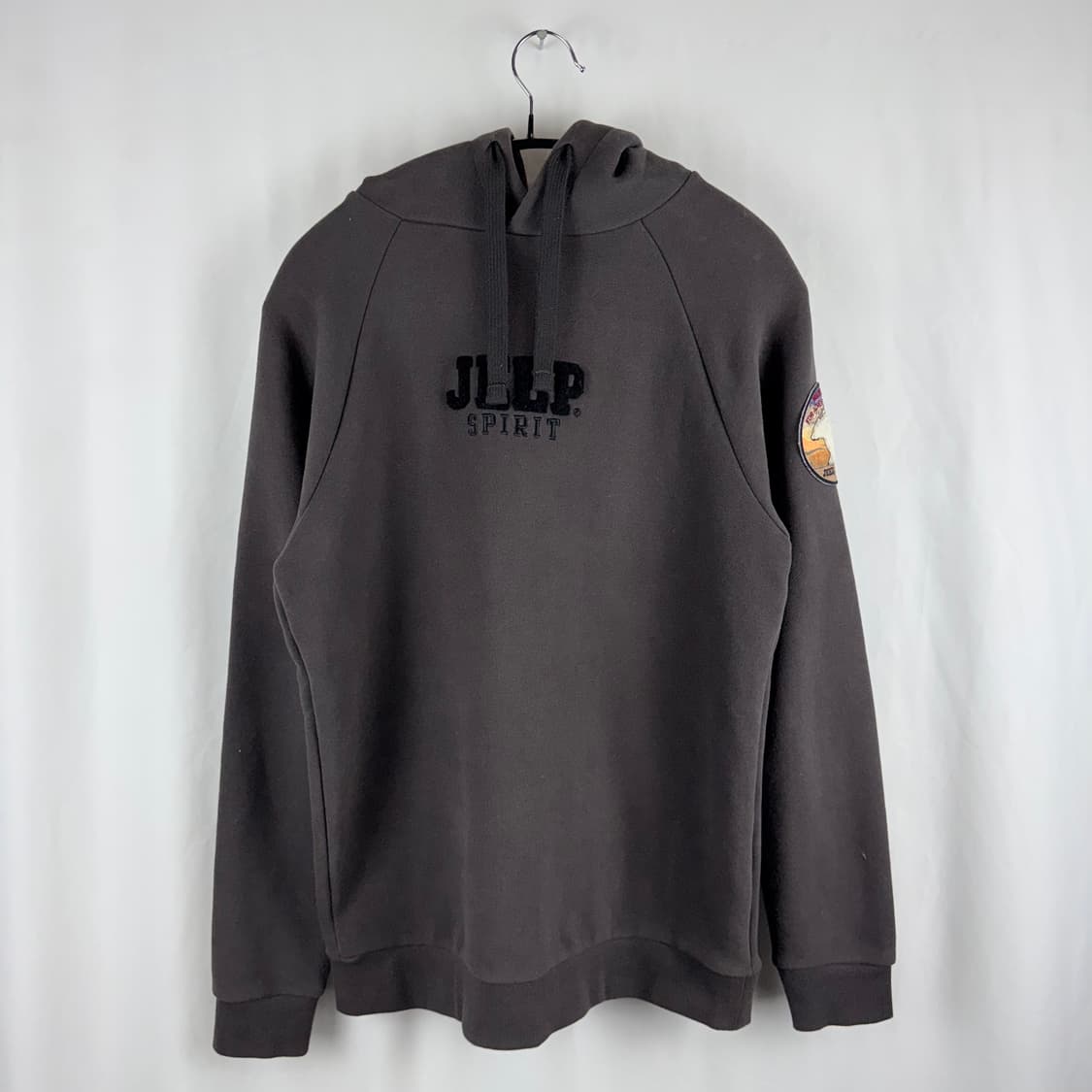 (S) 지프 패치로고 후드 티 다크브라운 상품이미지2