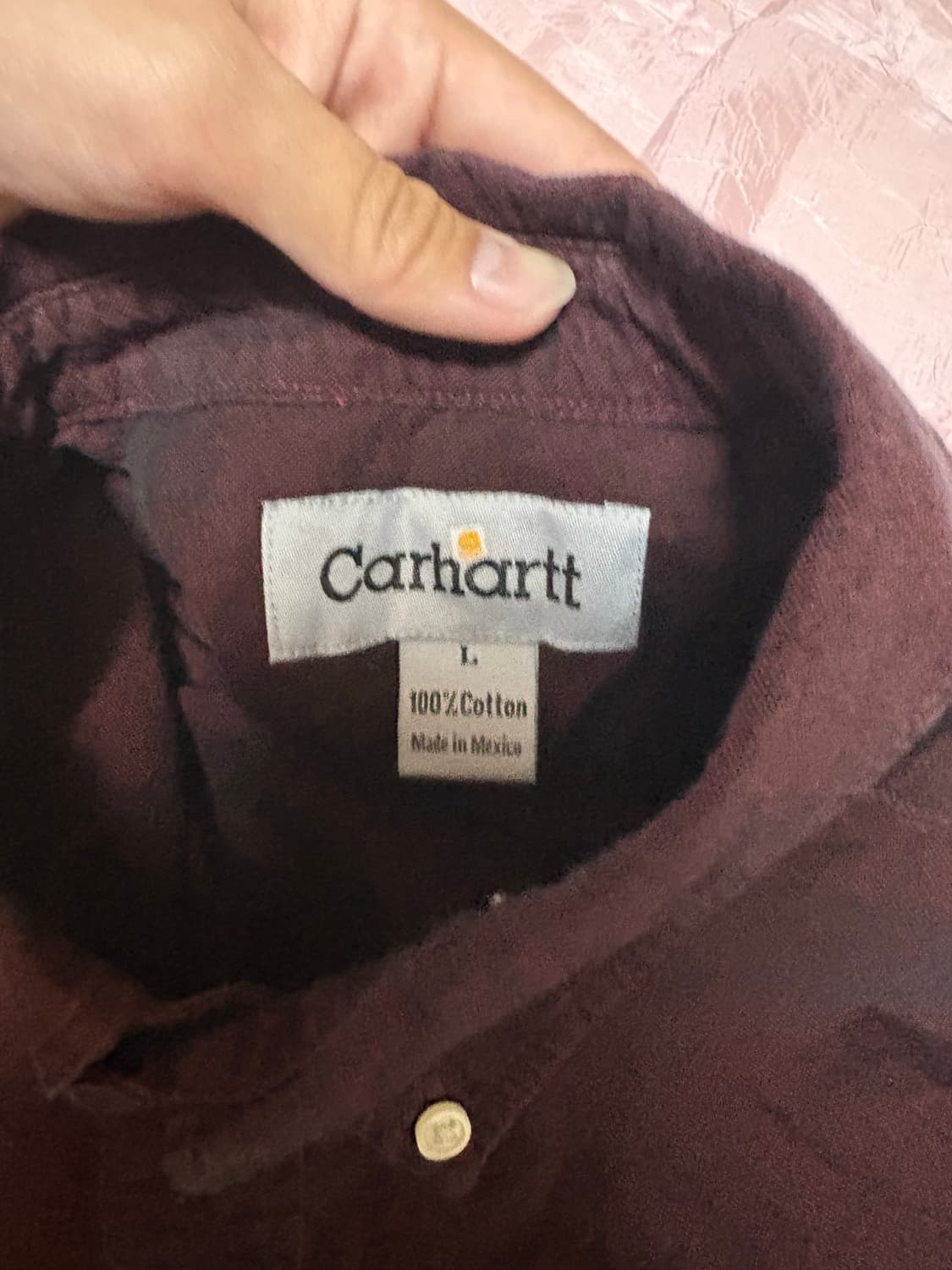 칼하트 버건디 셔츠 L 상품이미지3