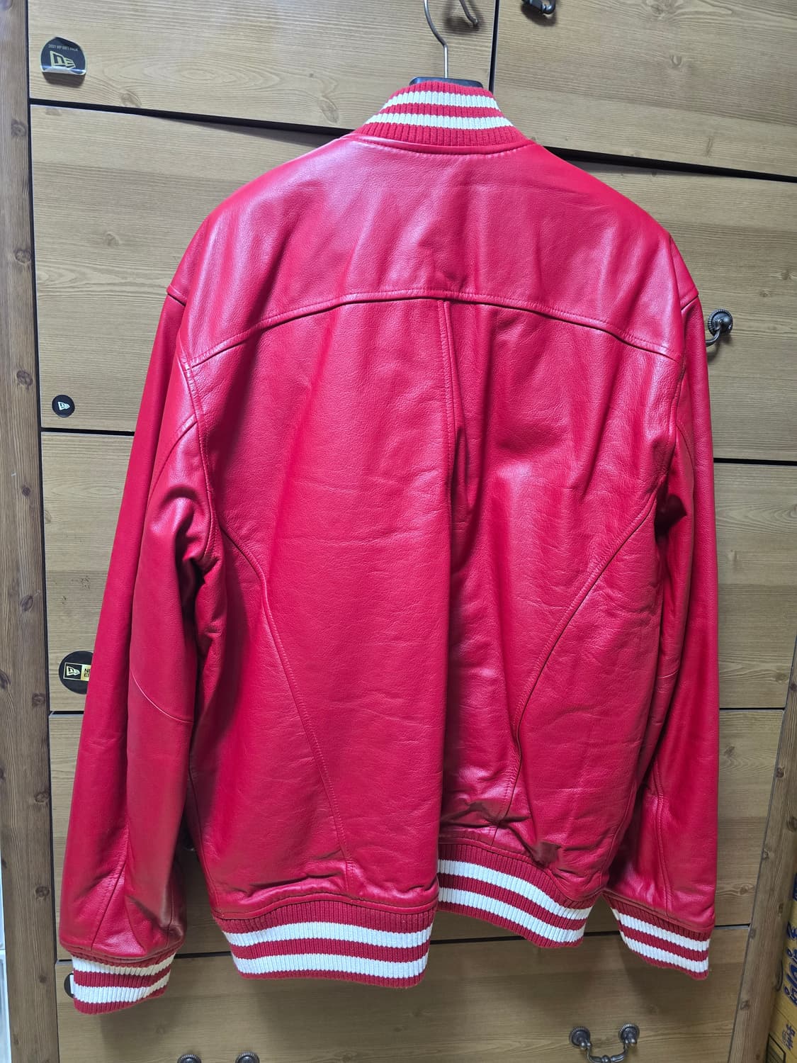 뉴에라X스와로브스키(2XL)천연소가죽(RED)색상 상품이미지6