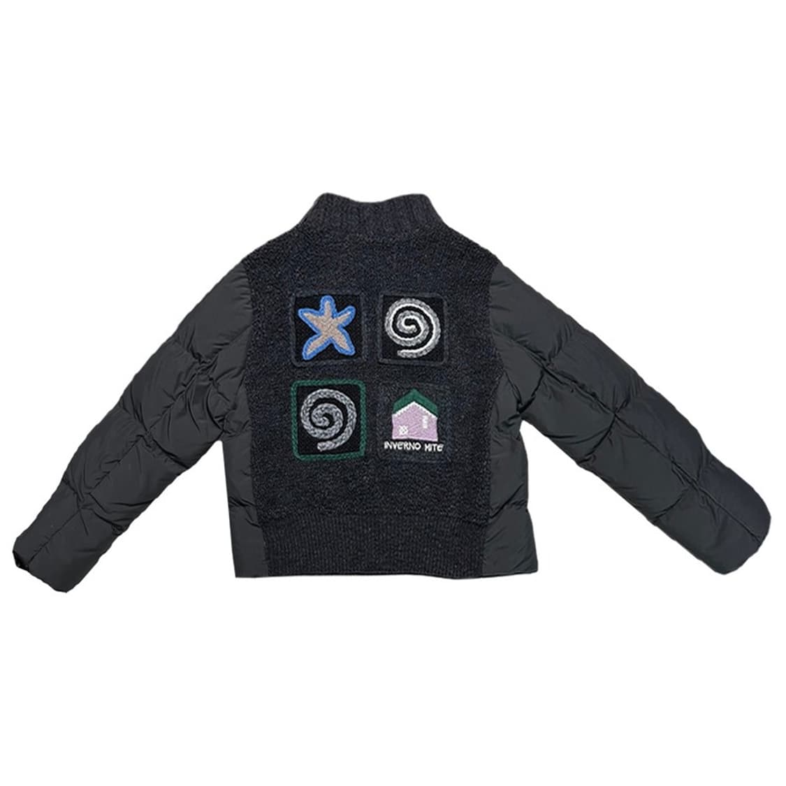 베네통 뜨개 자수 니트 패딩 42 상품이미지5