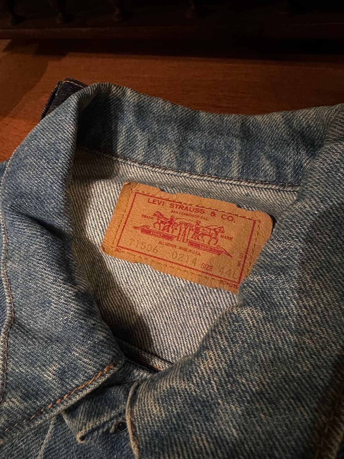 80s USA 빈티지 리바이스 71506 3세대 데님 트러커 자켓 상품이미지8