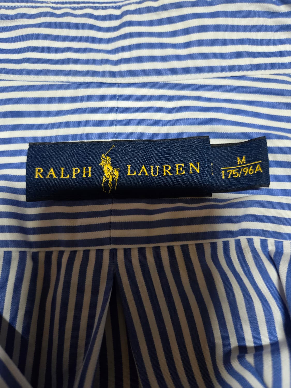 폴로 랄프로렌 남성 블루 스트라이프 셔츠(M사이즈) 상품이미지6