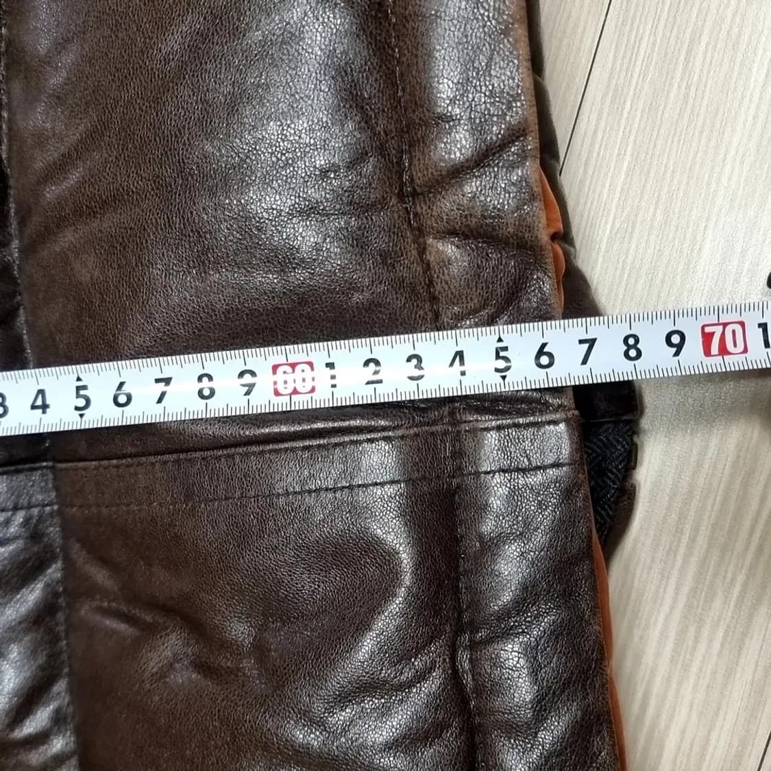 코오롱 시리즈(series) 양가죽 오리털 패딩 점퍼 브라운 남성(95) 상품이미지6