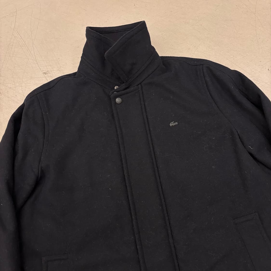 라코스테 블랙 모직 코트 상품이미지2