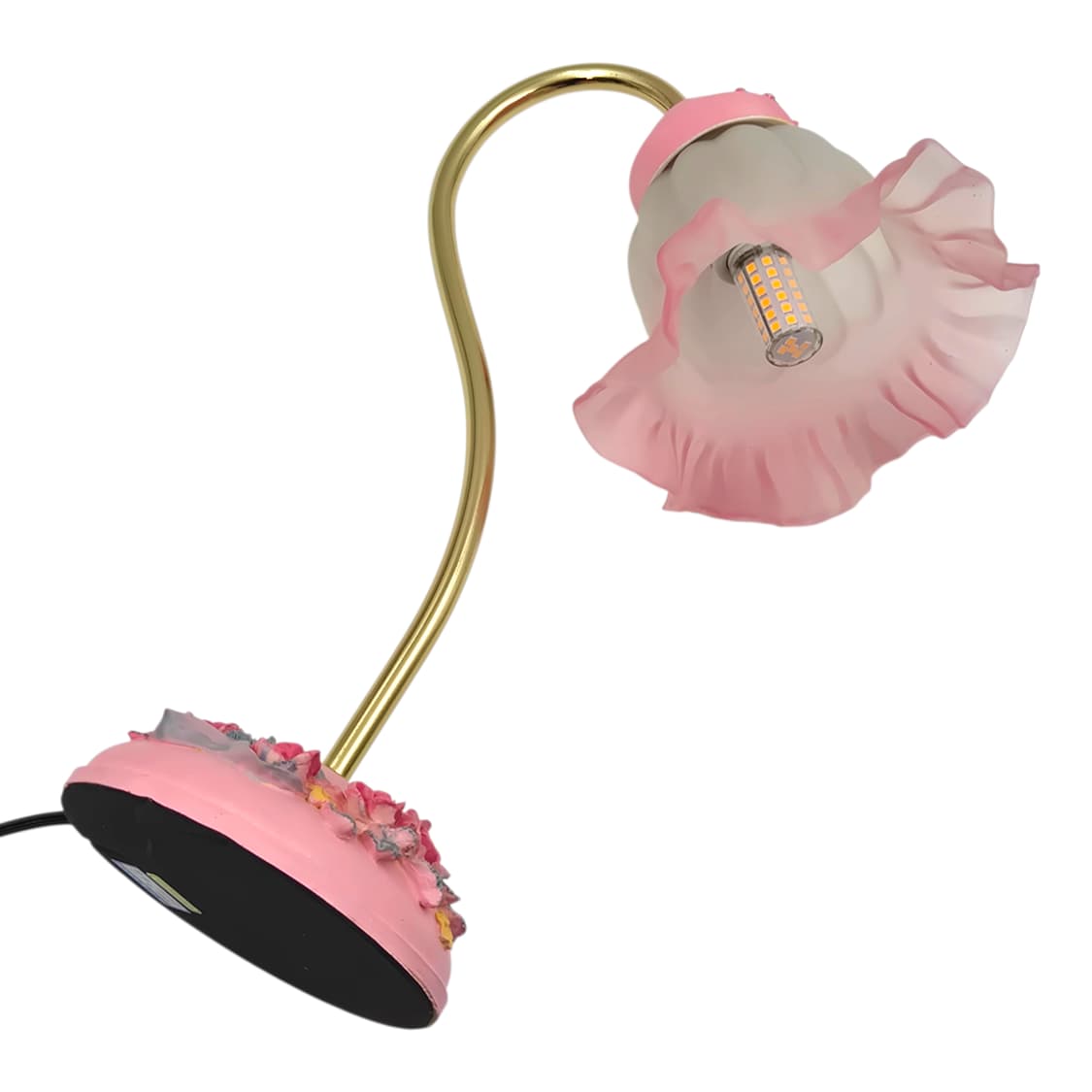 90s 키시마 꽃포지 불투명 프릴 테이블 램프 상품이미지7