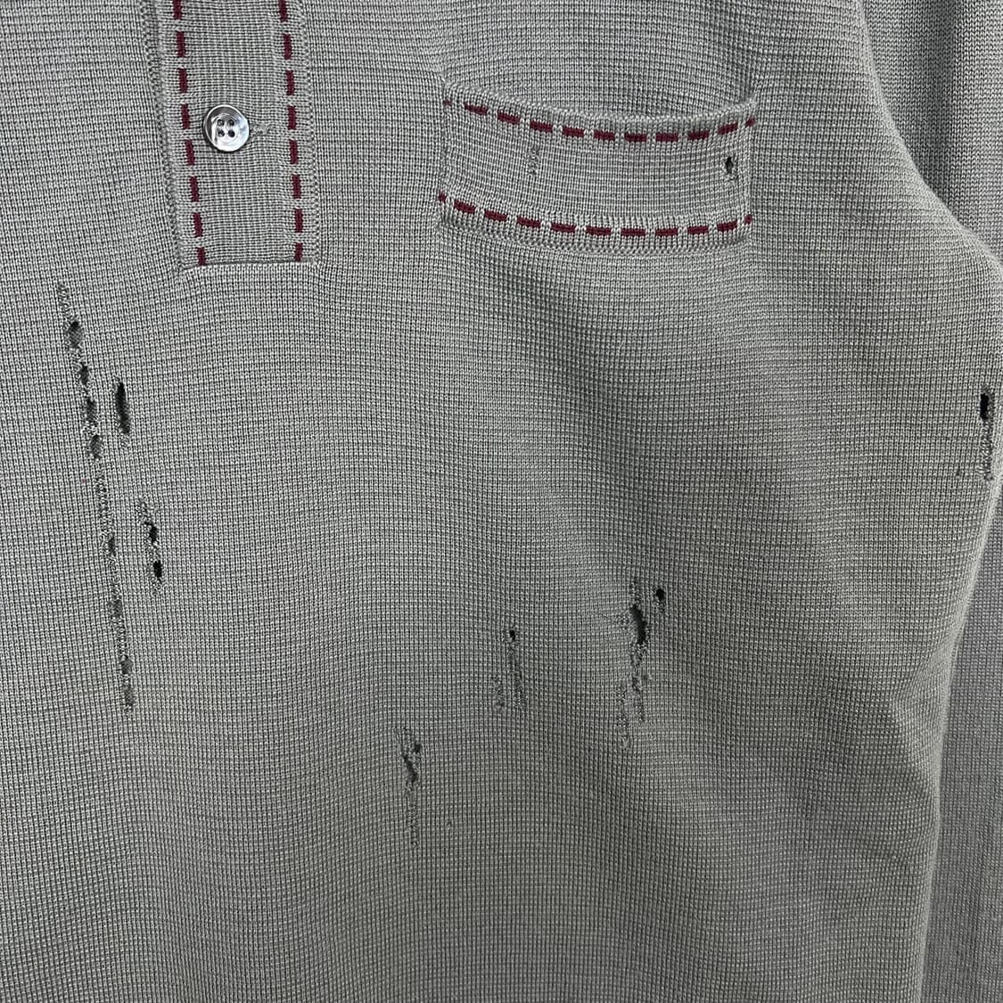 2000s DnG 돌체앤가바나 디스트레스드 카라 니트 상품이미지5