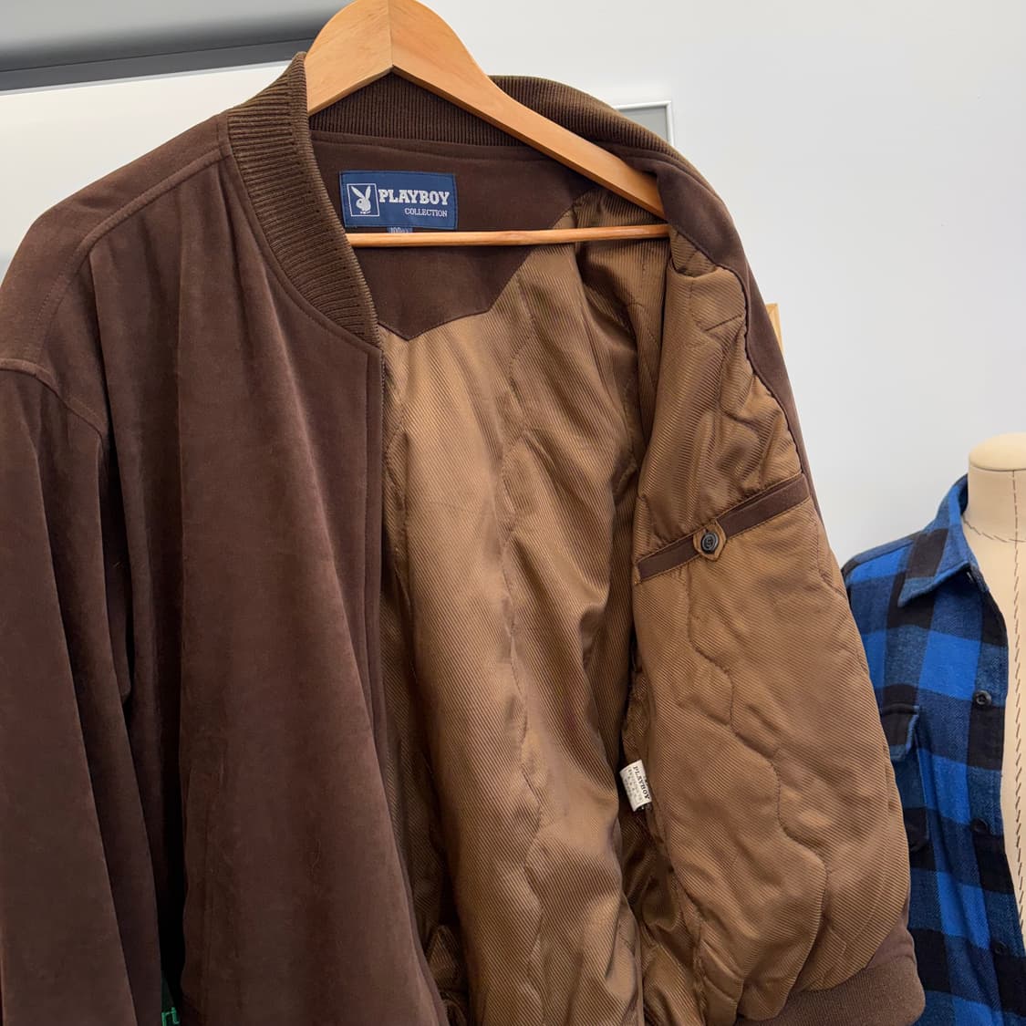 90s 플레이보이 컬렉션 딥 브라운 블루종 자켓 (L)   상품이미지4
