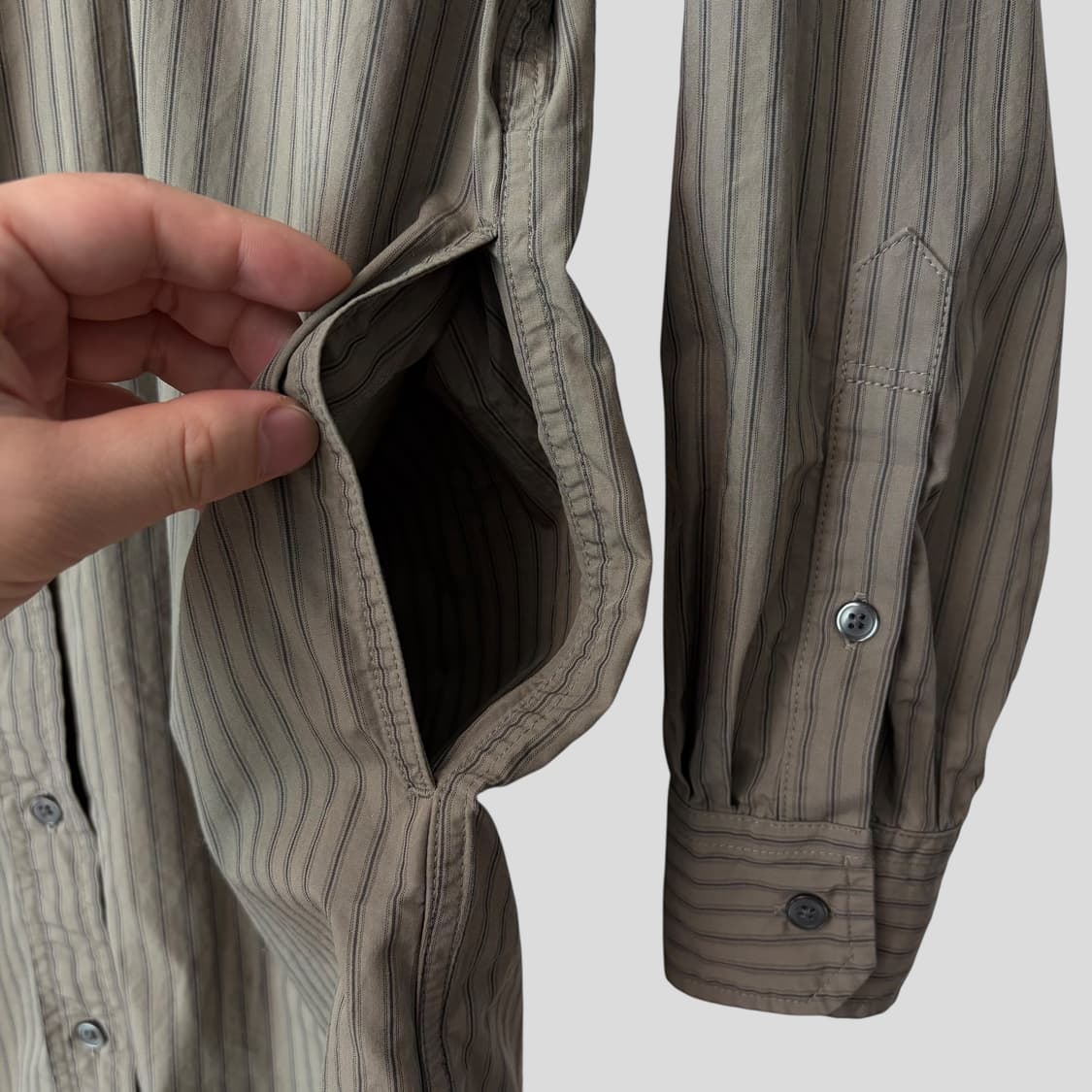 (여성S)유니클로U 스트라이프 셔츠 원피스 상품이미지5