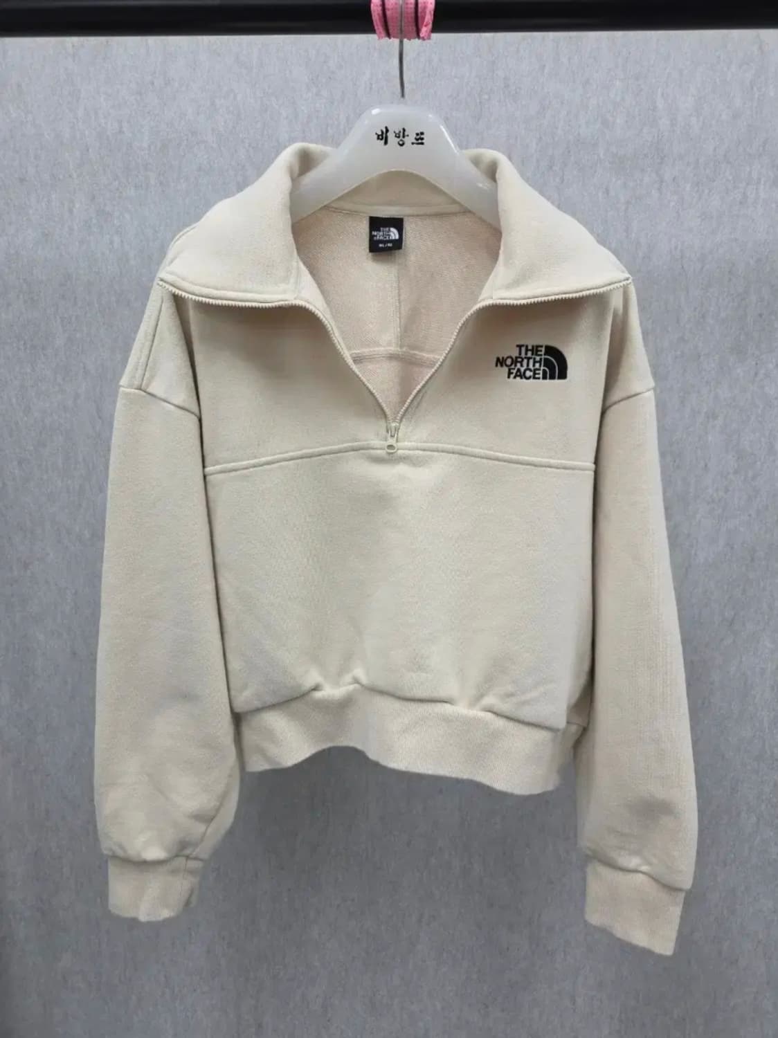 여성 92 노스페이스 반집업 크롭 긴팔 상품이미지1