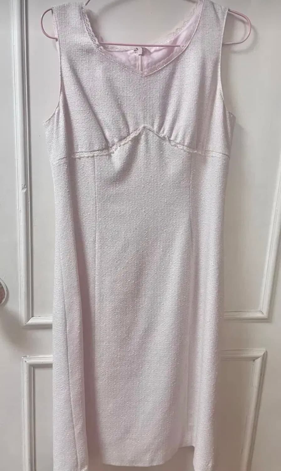 빈티지 핑크 미디 원피스 상품이미지1