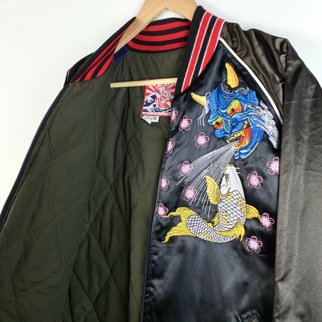 스고이 제팬 반야 잉어 자수 사쿠라 스카쟌 상품이미지6