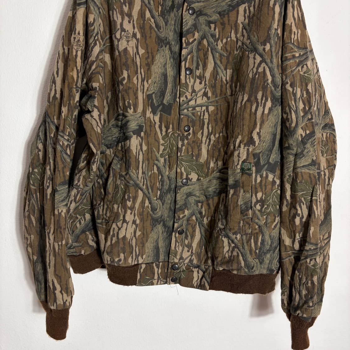 80s 미제 빈티지 모씨오크 카모 봄버 자켓(XL) 상품이미지6
