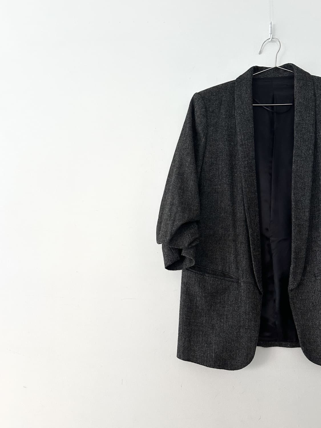 Sleeve pintuck formal jacket / charcoal 상품이미지2