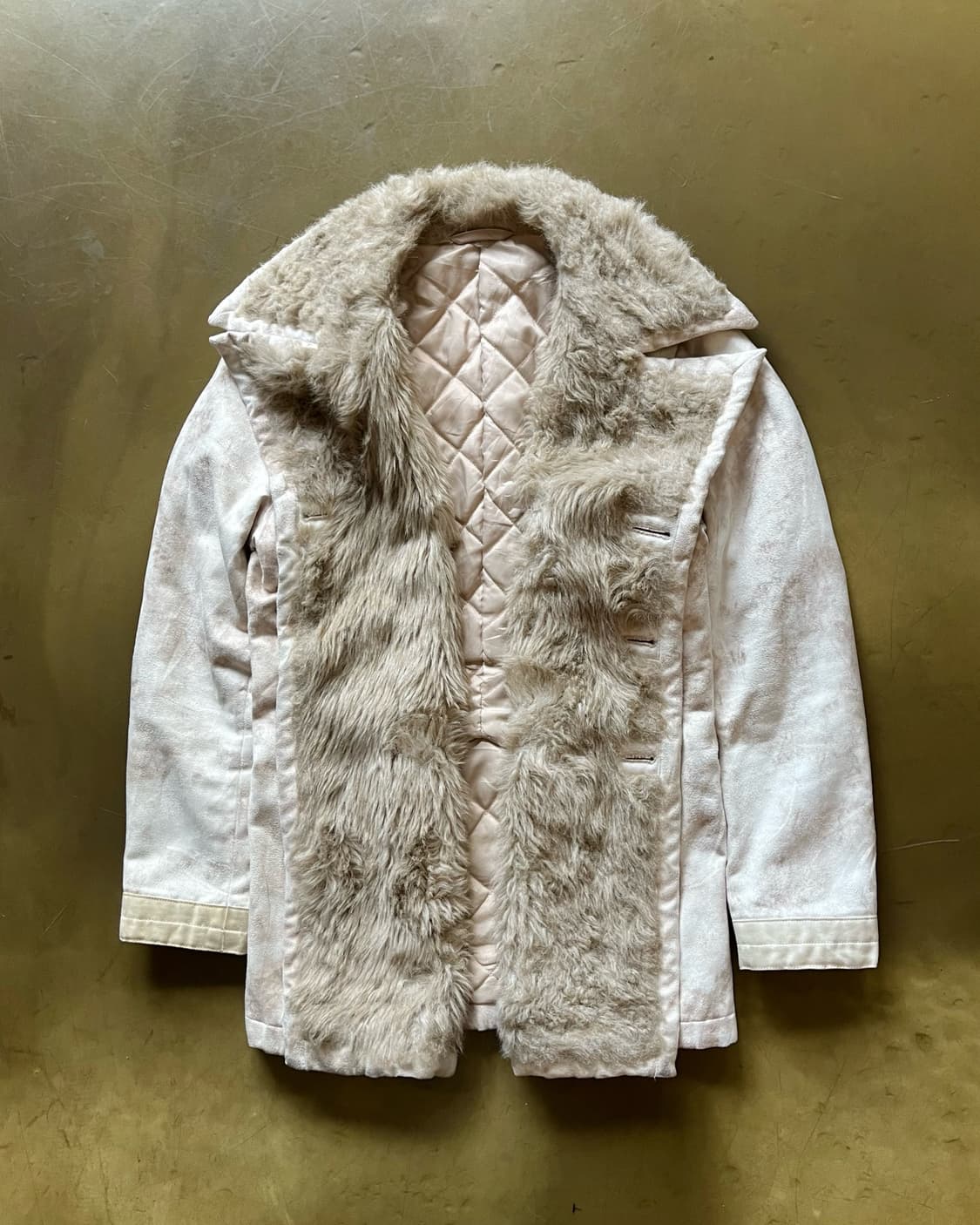 TORNADO MART Fur Trimming Leather Coat 상품이미지6