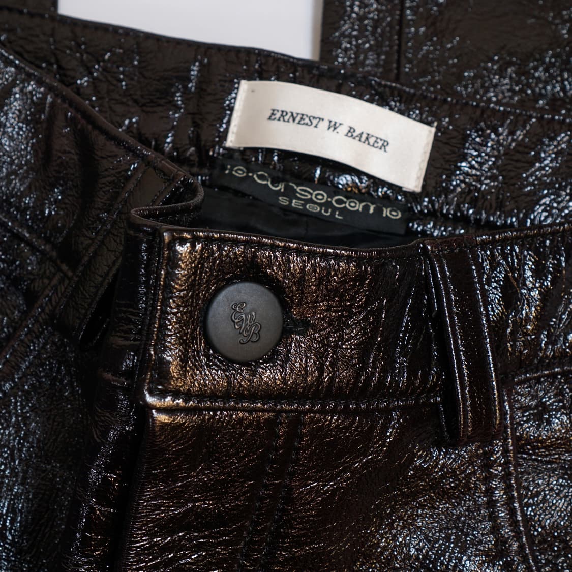 Ernest W Baker 22AW 램스킨 플레어 팬츠 상품이미지6