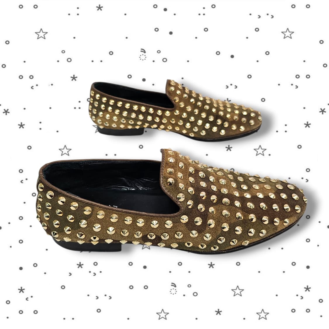 37 Christian Louboutin 골드 스터드 슬립온 상품이미지3