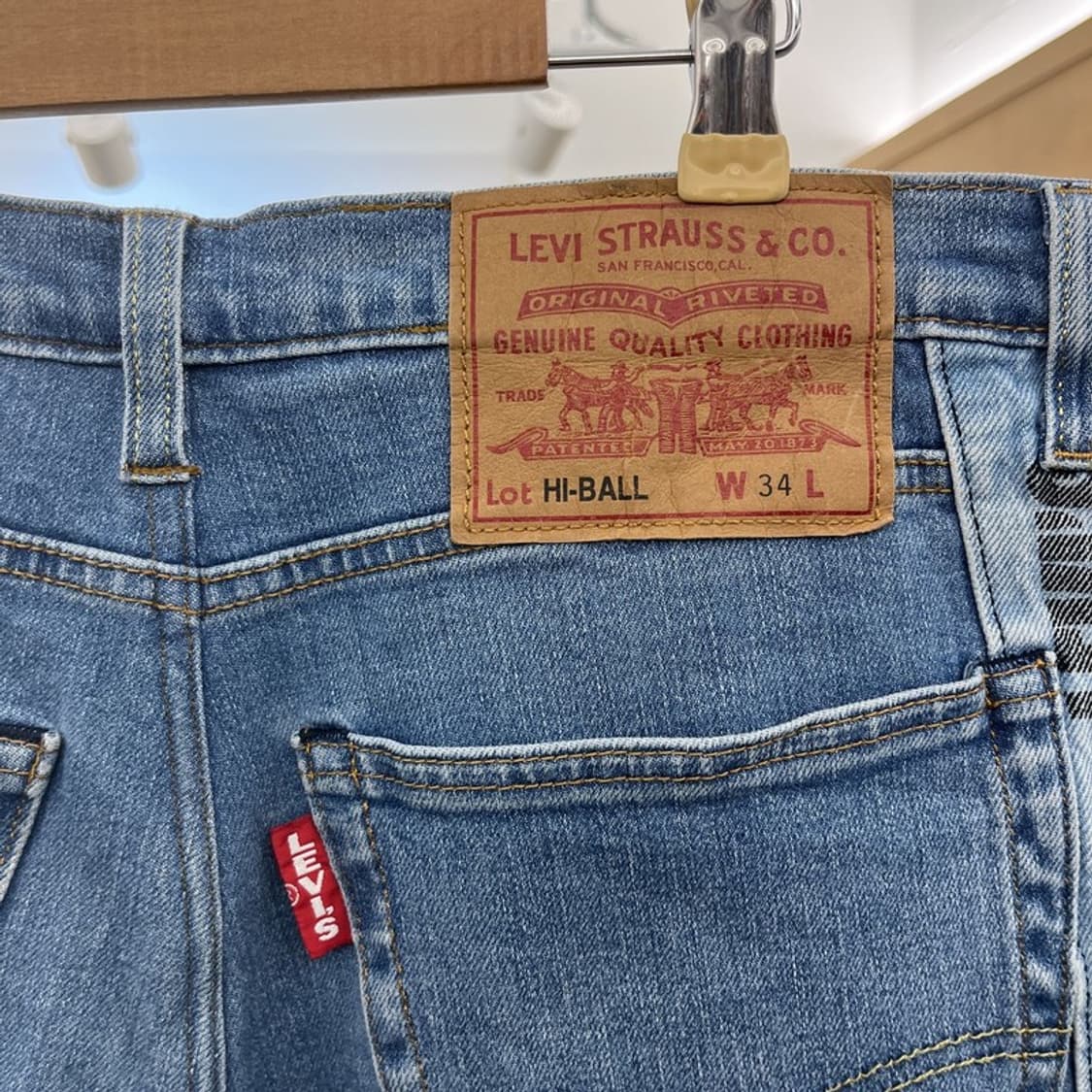 리바이스 HI-BALL 레트로 테이프라인 데님팬츠 34인치 C10163 상품이미지5
