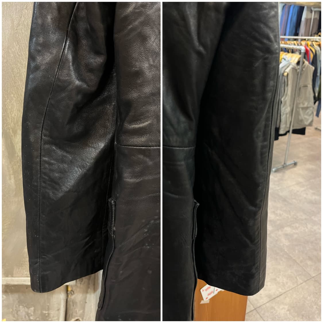 빈티지 양가죽 레더 롱코트 블랙 #csz2636 상품이미지10