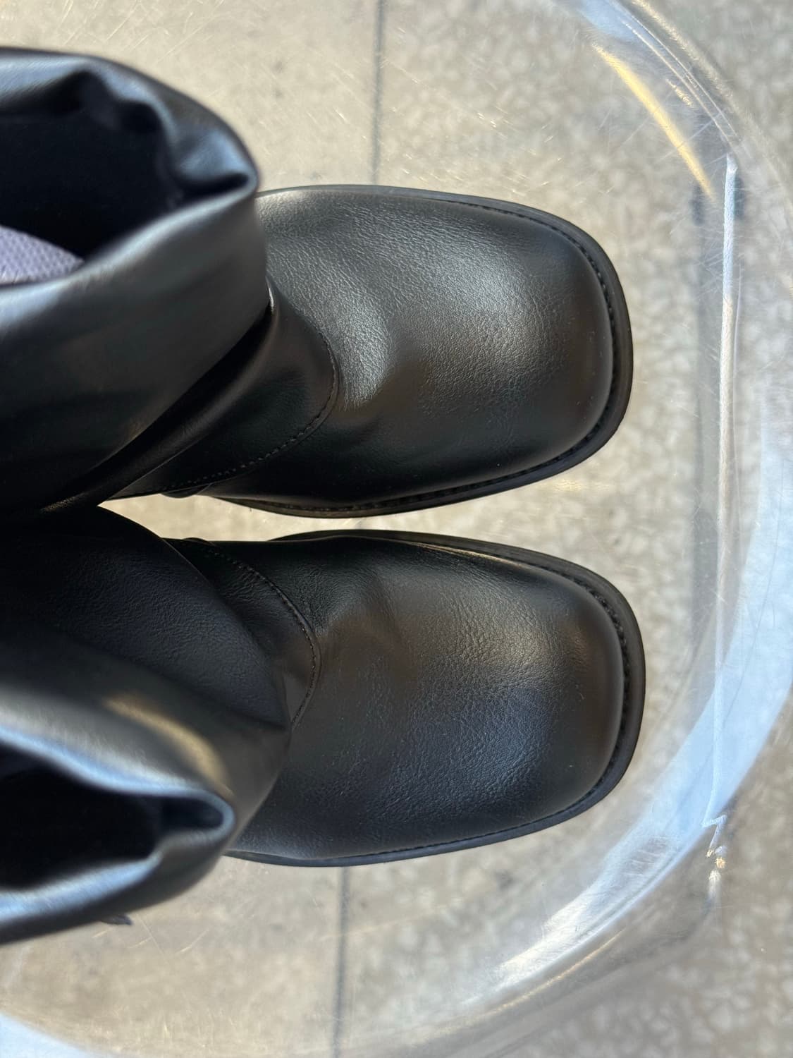 Vintage Black Leather Boots 상품이미지4