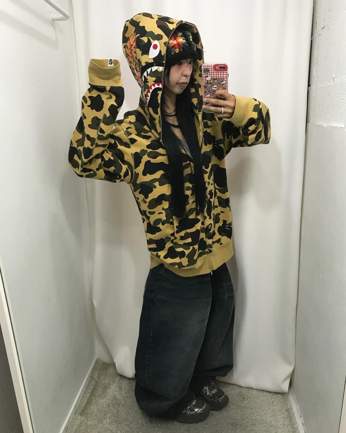 Bape Camouflage Shark Hood Zip-Up 상품이미지3