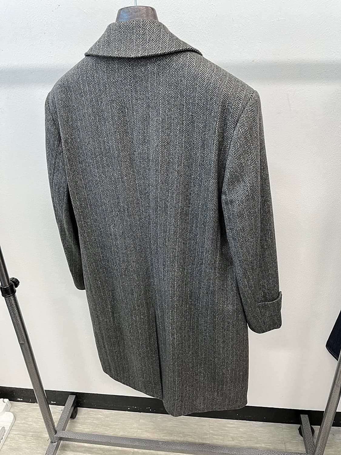 100) 란체티 헤링본 캐시미어 코트  상품이미지5