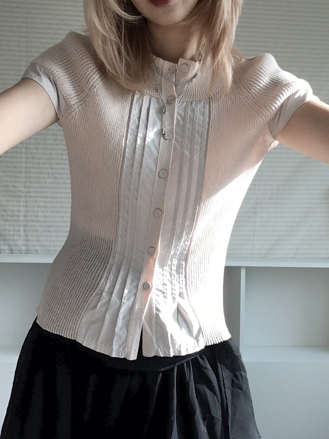 jpn vintage peach pink pearl knit 상품이미지5