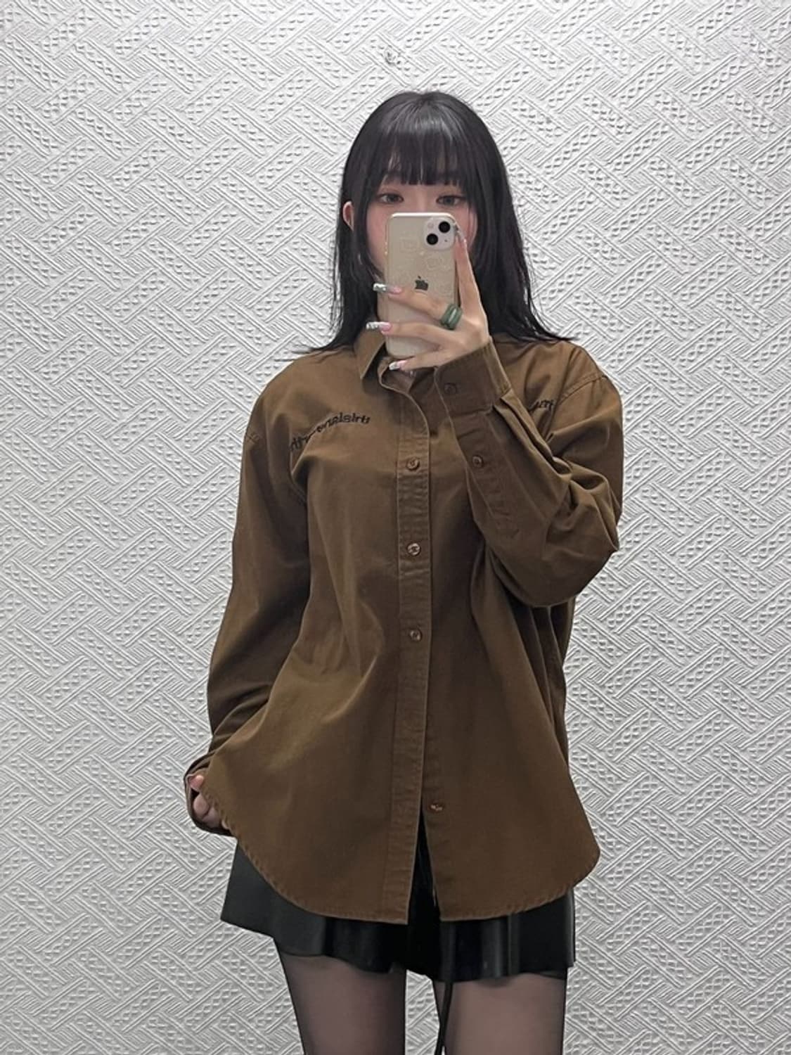 디스이즈네버댓 빈티지 캐주얼 레터링 초코브라우니 셔츠 S C12592 상품이미지2