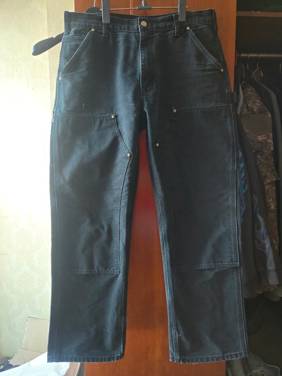 00s USA MADE 칼하트 더블니 블랙 상품이미지1