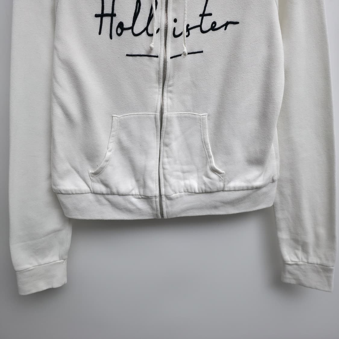 [S] 홀리스터 플리스 화이트 후드집업 상품이미지3