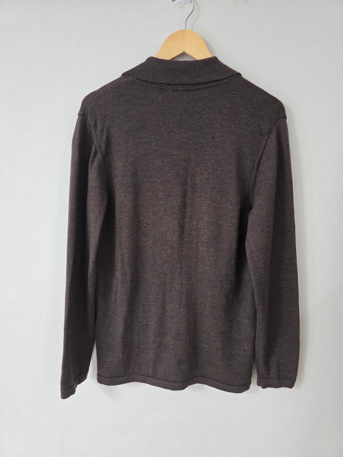 빔즈 정품 메리노울100% 카라 가디건 브라운 상품이미지6