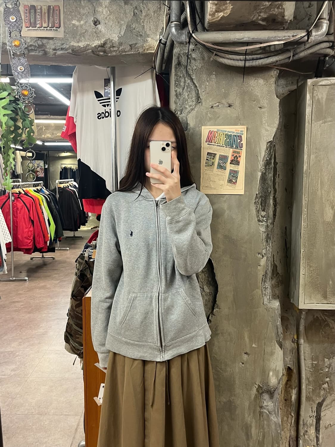 폴로 랄프로렌 후드집업 그레이 XL #csz1460 상품이미지2